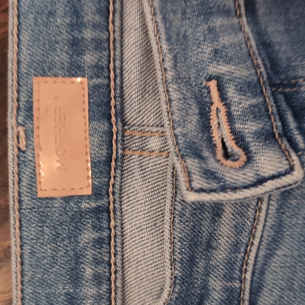 Mother Lil Mid Rise Dazzler Ankle Fray Jeans - Picture 2 of 8